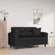 Vidaxl Coussins décoratifs 2 PCS 40x40 cm Tissu de microfibre noir