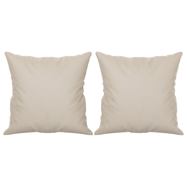 Vidaxl Coussins décoratifs 2 PCS 40x40 cm Crème de tissu microfibre -colore