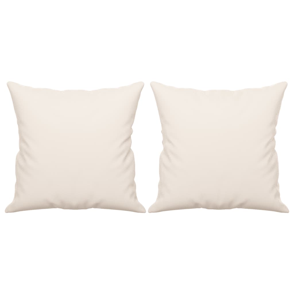 Vidaxl Coussins décoratifs 2 PCS 40x40 cm Tissu de microfibre beige