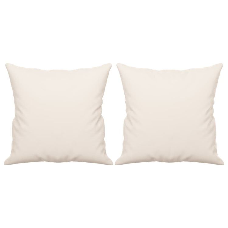 Vidaxl Coussins décoratifs 2 PCS 40x40 cm Tissu de microfibre beige