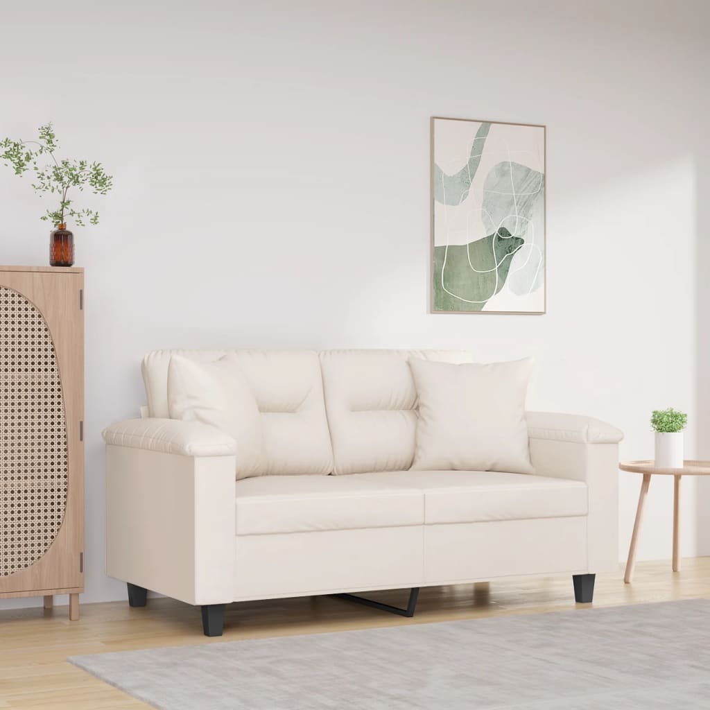 Vidaxl Coussins décoratifs 2 PCS 40x40 cm Tissu de microfibre beige