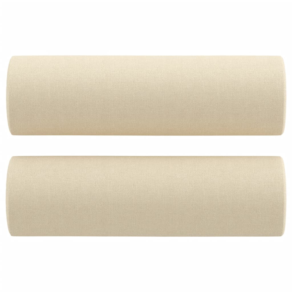 Vidaxl Coussins décoratifs 2 ST 15x50 cm Tissu crème colorée
