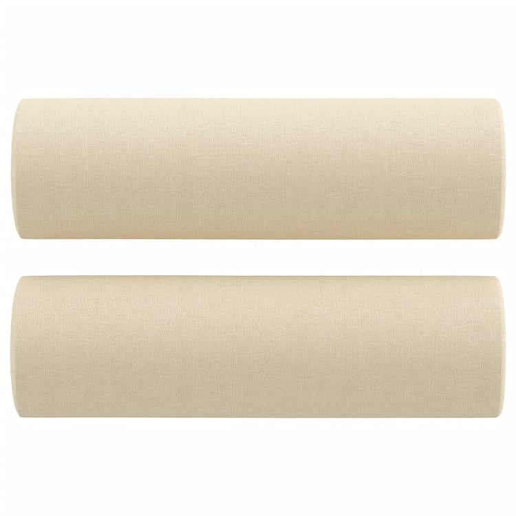 Vidaxl Coussins décoratifs 2 ST 15x50 cm Tissu crème colorée