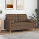 Vidaxl Coussins décoratifs 2 ST 15x50 cm Brown