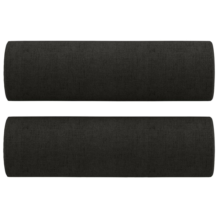 Vidaxl Coussins décoratifs 2 ST 15x50 cm Tissu noir