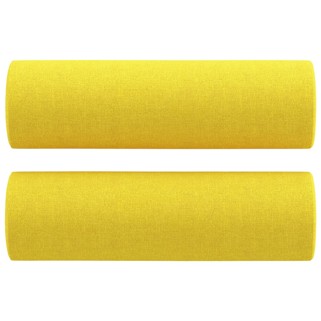 Vidaxl Coussins décoratifs 2 ST 15x50 cm Tissu jaune