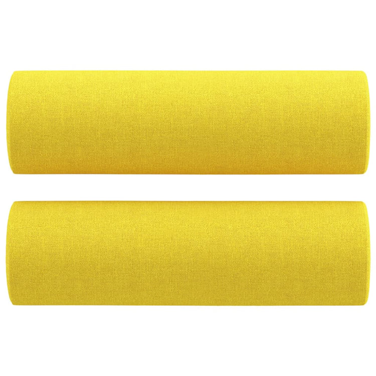Vidaxl Coussins décoratifs 2 ST 15x50 cm Tissu jaune