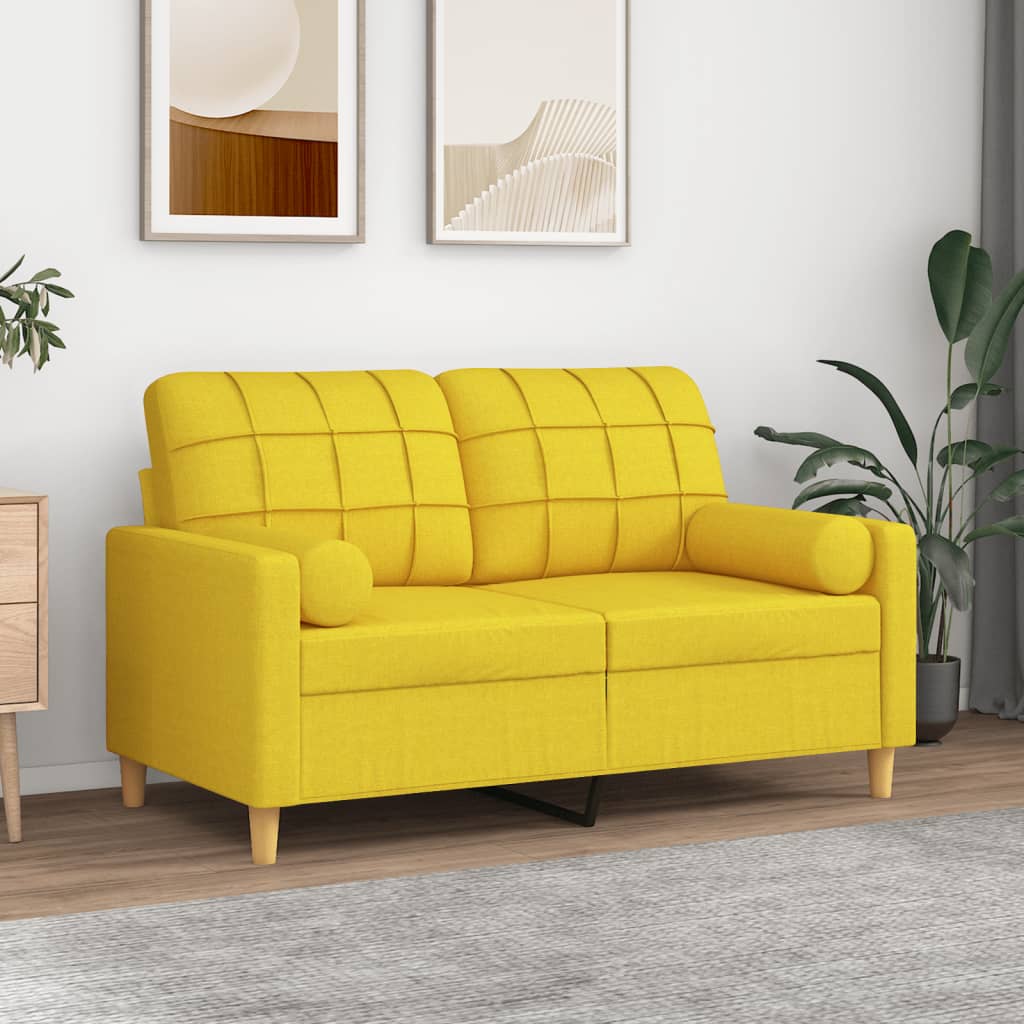 Vidaxl Coussins décoratifs 2 ST 15x50 cm Tissu jaune
