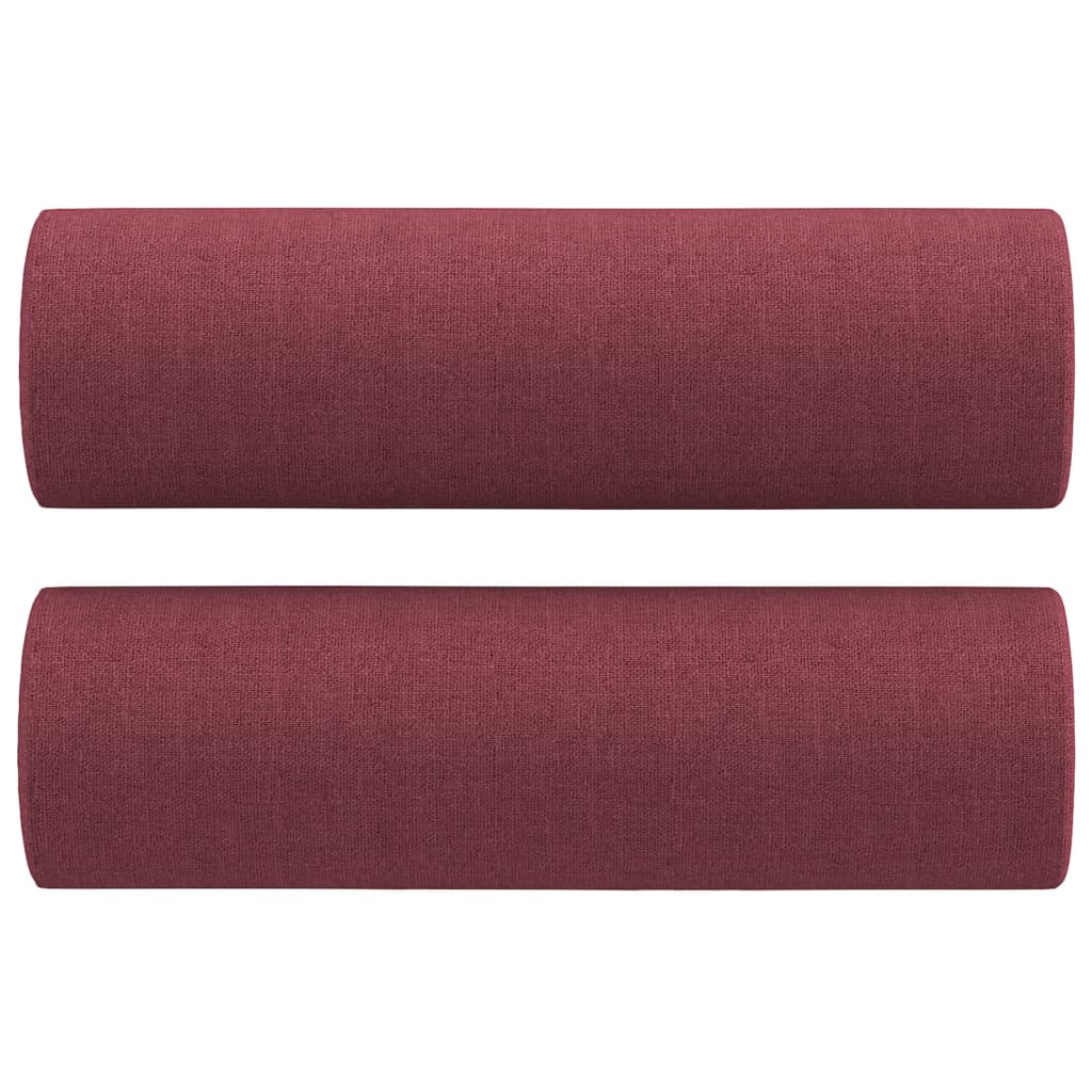 Vidaxl Coussins décoratifs 2 ST 15x50 cm Vin de tissu rouge