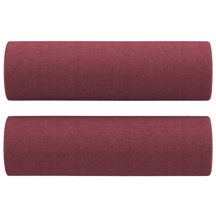Vidaxl Coussins décoratifs 2 ST 15x50 cm Vin de tissu rouge
