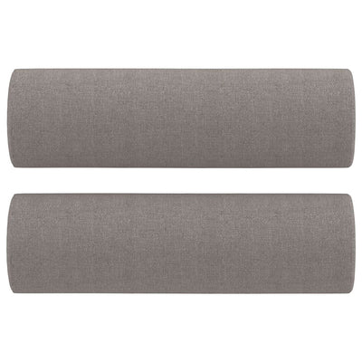 Vidaxl Coussins décoratifs 2 ST 15x50 cm tissu taupe