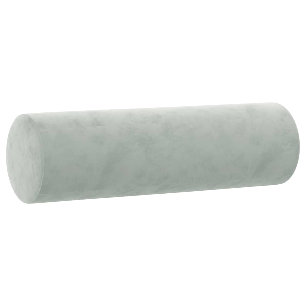 Vidaxl Coussins décoratifs 2 ST 15x50 cm Gris clair en velours