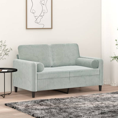 Vidaxl Coussins décoratifs 2 ST 15x50 cm Gris clair en velours