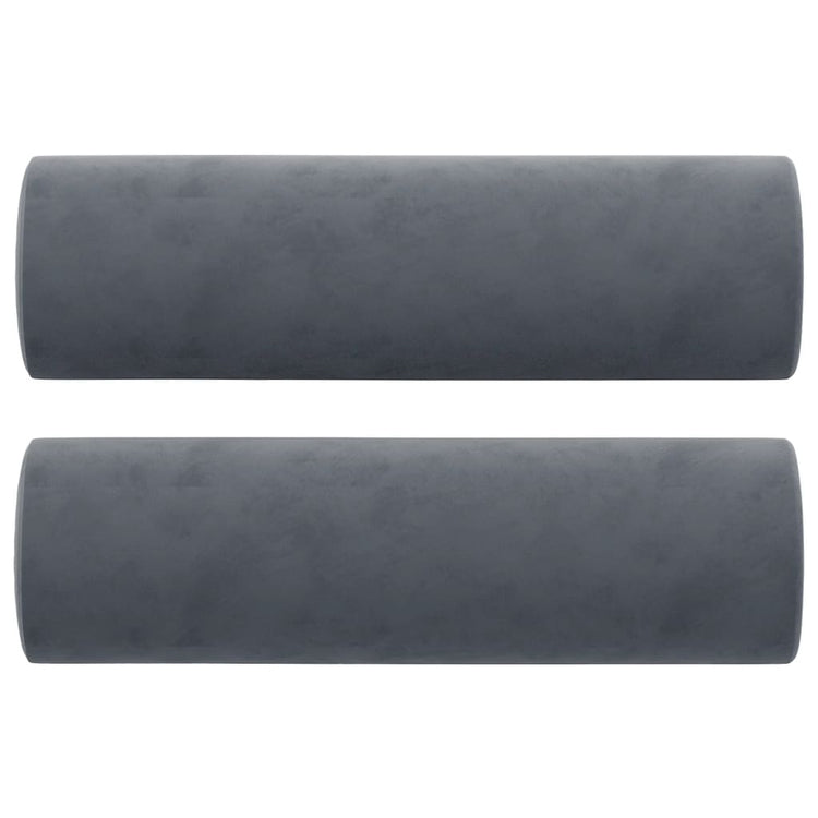 Vidaxl Coussins décoratifs 2 ST 15x50 cm en velours gris foncé