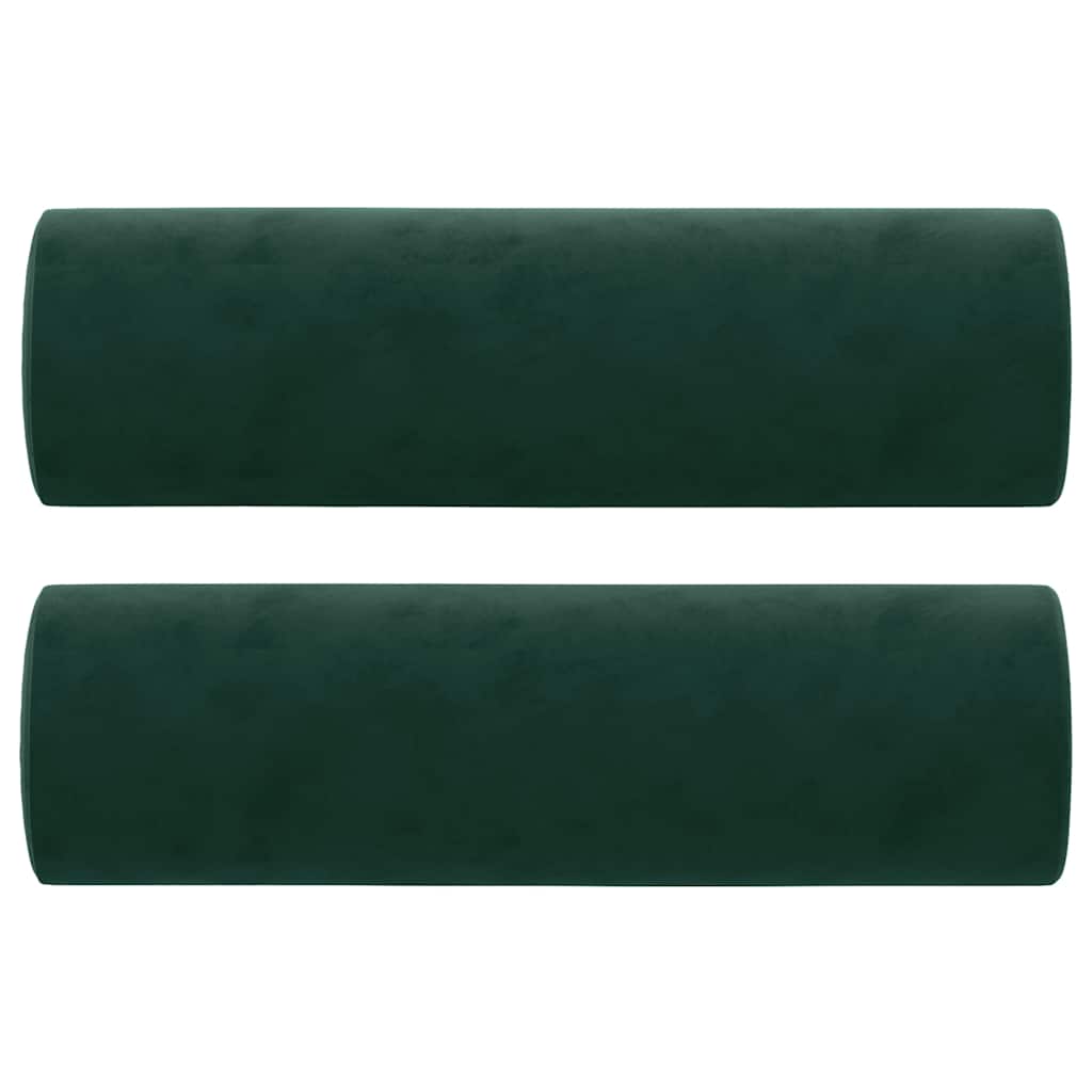 Vidaxl Coussins décoratifs 2 ST 15x50 cm Velvet vert foncé