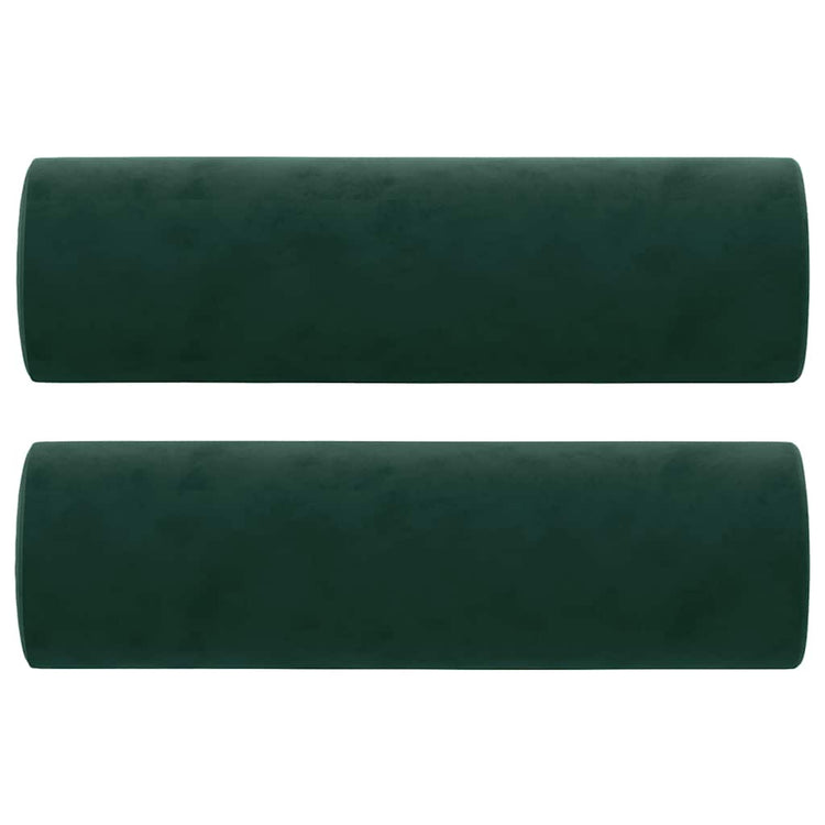 Vidaxl Coussins décoratifs 2 ST 15x50 cm Velvet vert foncé