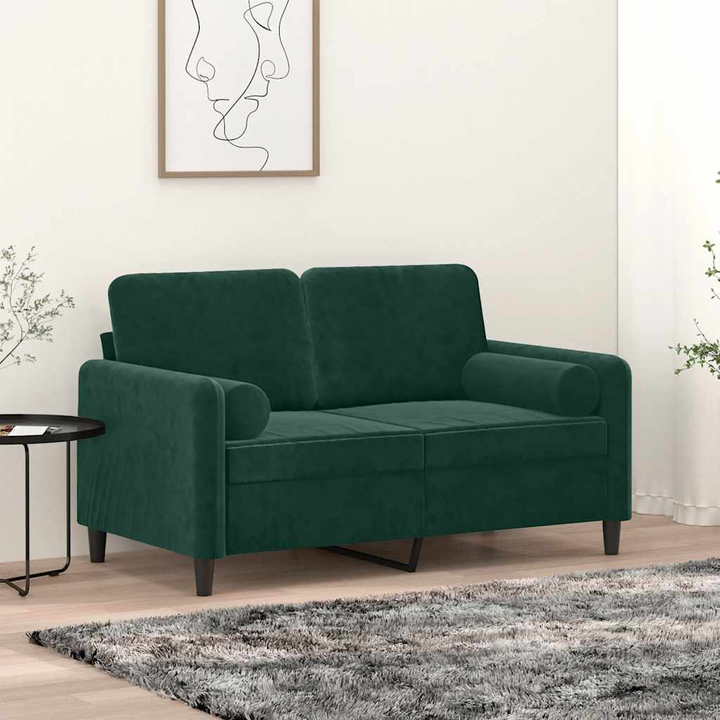 Vidaxl Coussins décoratifs 2 ST 15x50 cm Velvet vert foncé