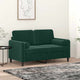 Vidaxl Coussins décoratifs 2 ST 15x50 cm Velvet vert foncé