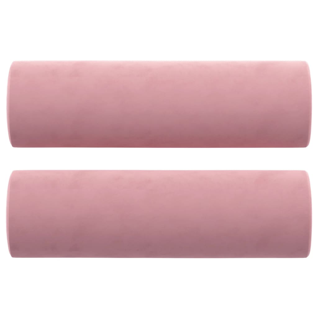 Vidaxl Coussins décoratifs 2 ST 15x50 cm en velours rose