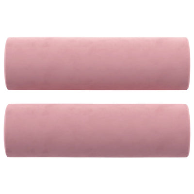 Vidaxl Coussins décoratifs 2 ST 15x50 cm en velours rose