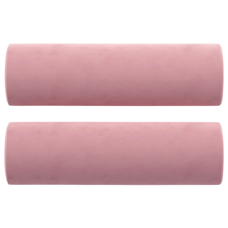 Vidaxl Coussins décoratifs 2 ST 15x50 cm en velours rose