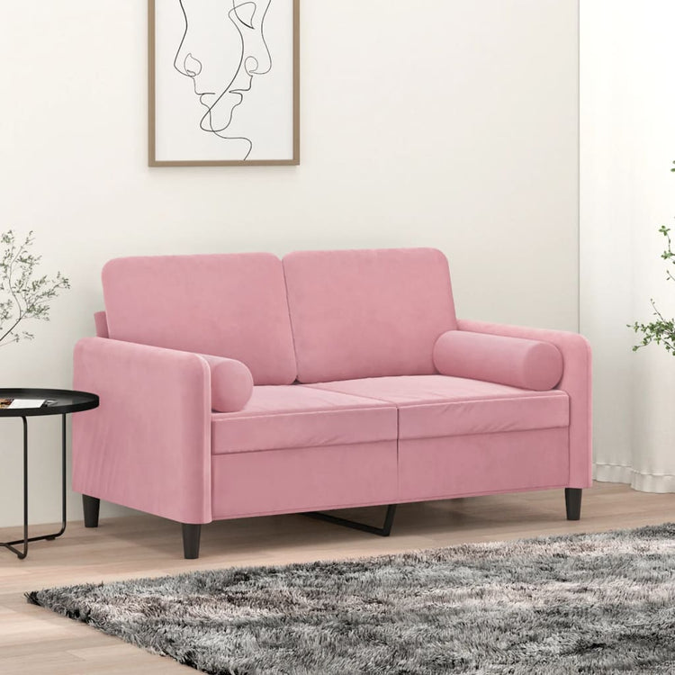 Vidaxl Coussins décoratifs 2 ST 15x50 cm en velours rose