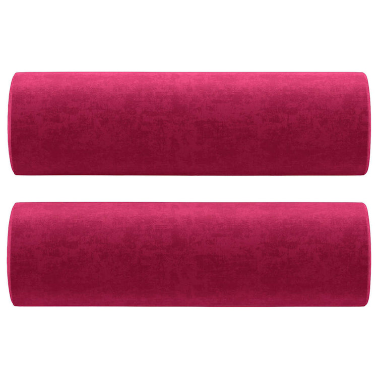 Vidaxl Coussins décoratifs 2 ST 15x50 cm Velvet Wine rouge