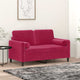 Vidaxl Coussins décoratifs 2 ST 15x50 cm Velvet Wine rouge