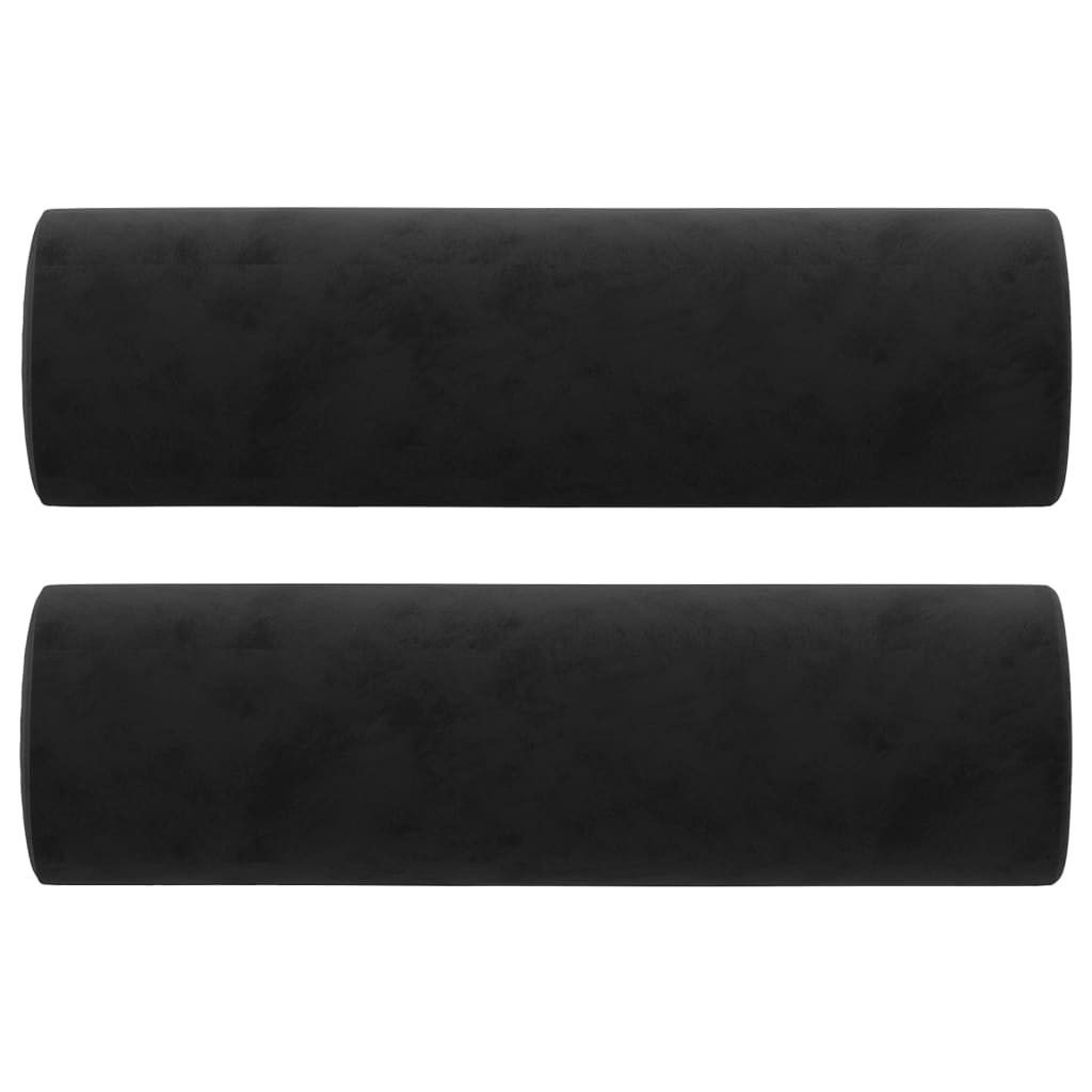 Vidaxl Coussins décoratifs 2 ST 15x50 cm Velvet noir