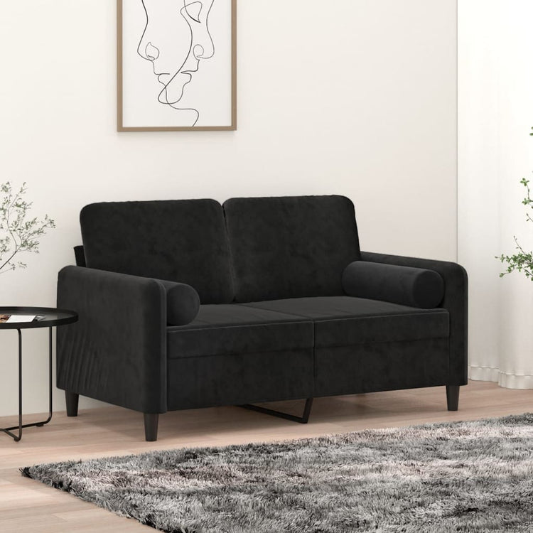 Vidaxl Coussins décoratifs 2 ST 15x50 cm Velvet noir