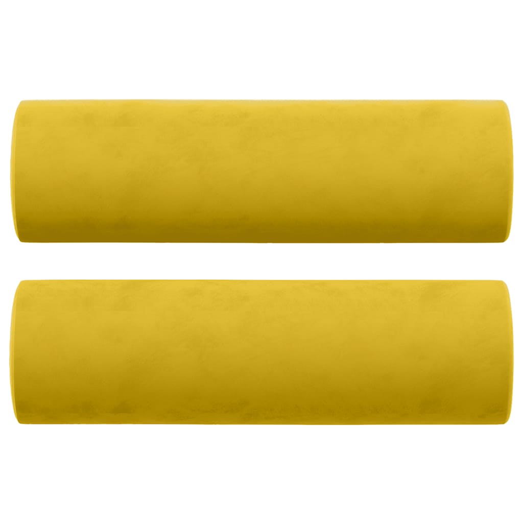 Vidaxl Coussins décoratifs 2 ST 15x50 cm Velvet Jaune