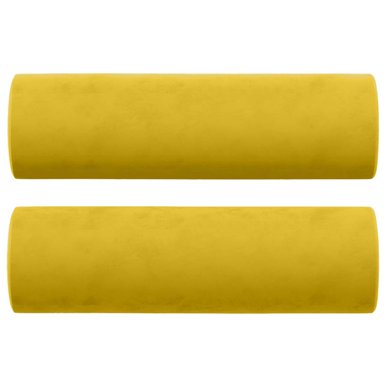 Vidaxl Coussins décoratifs 2 ST 15x50 cm Velvet Jaune