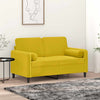 Vidaxl Coussins décoratifs 2 ST 15x50 cm Velvet Jaune