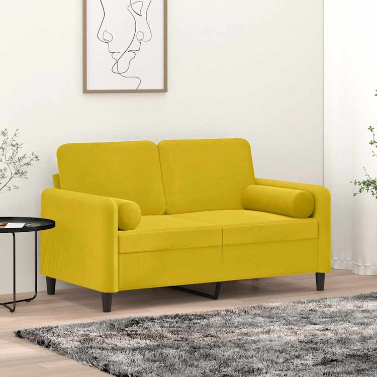Vidaxl Coussins décoratifs 2 ST 15x50 cm Velvet Jaune