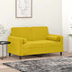 Vidaxl Coussins décoratifs 2 ST 15x50 cm Velvet Jaune