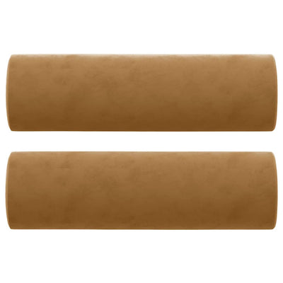 Vidaxl Coussins décoratifs 2 ST 15x50 cm Brown en velours