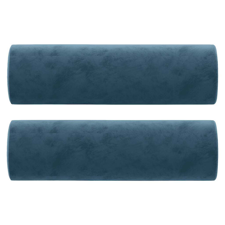 Vidaxl Coussins décoratifs 2 ST 15x50 cm Bleu en velours