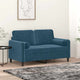 Vidaxl Coussins décoratifs 2 ST 15x50 cm Bleu en velours
