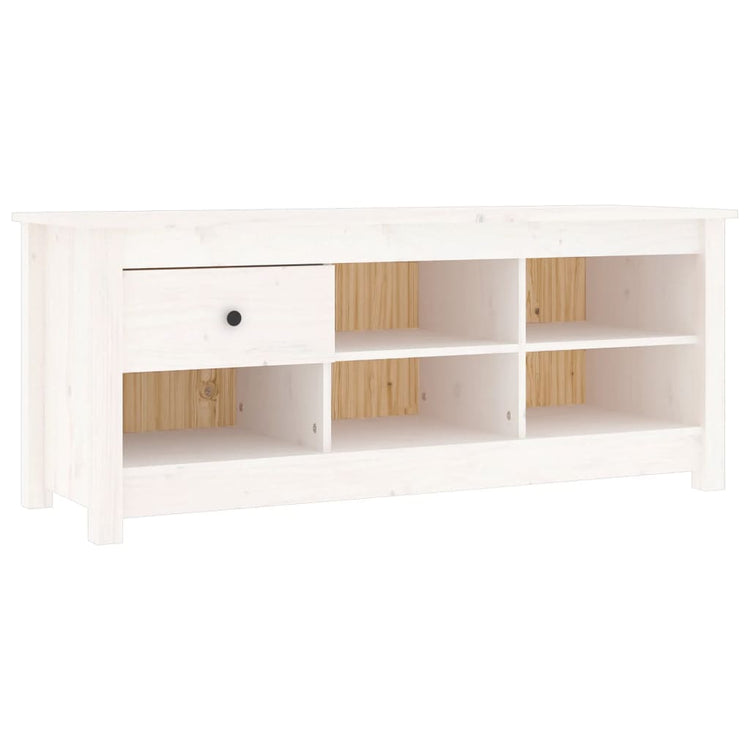 Armoire à chaussures Vidaxl 110x38x45,5 cm en pin massif blanc