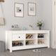 Armoire à chaussures Vidaxl 110x38x45,5 cm en pin massif blanc