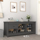 Vidaxx armoire à chaussures 110x38x45,5 cm bois de pin massif gris