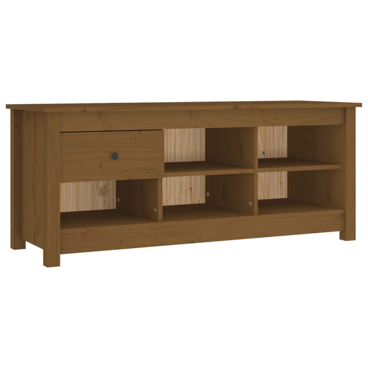Armoire à chaussures vidaxl 110x38x45,5 cm en pin massif marron