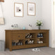 Armoire à chaussures vidaxl 110x38x45,5 cm en pin massif marron