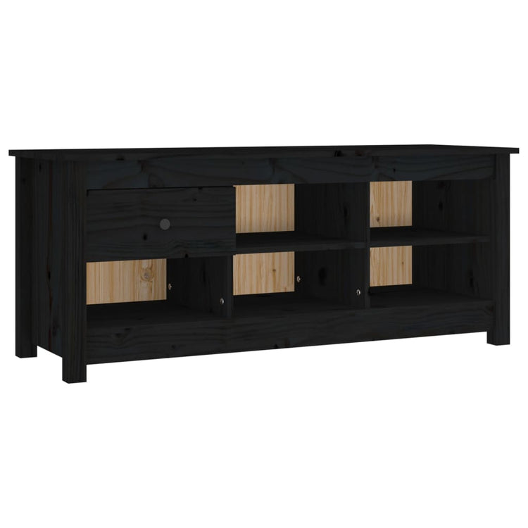 Armoire à chaussures Vidaxl 110x38x45,5 cm Pine solide noire