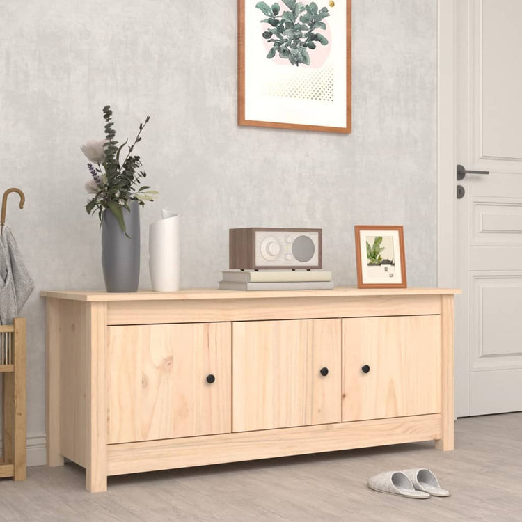 Armoire à chaussures Vidaxl 110x38x45,5 cm Pine solide