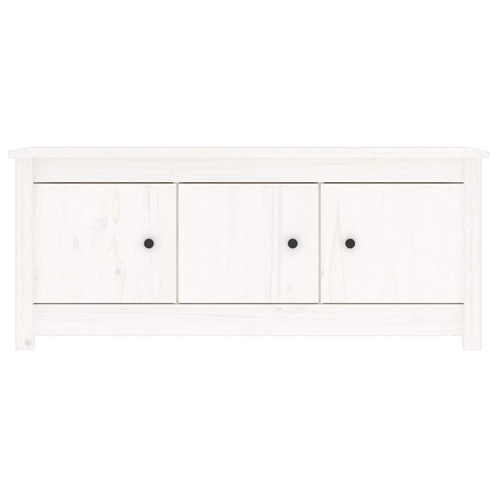Armoire à chaussures Vidaxl 110x38x45,5 cm en pin massif blanc