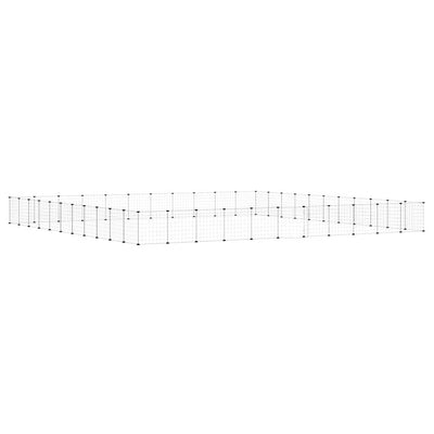 Vidaxl Petts Cage avec porte 44 panneaux 35x35 cm en acier noir