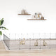 Vidaxl Petts Cage avec porte 44 panneaux 35x35 cm en acier noir