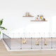 Cage pour animaux de compagnie vidaxl avec porte 60 panneaux 35x35 cm en acier noir