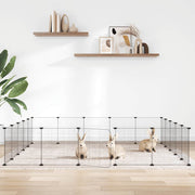 Cage Vidaxl animaux avec porte 20 panneaux 35x35 cm en acier noir - afbeelding 1